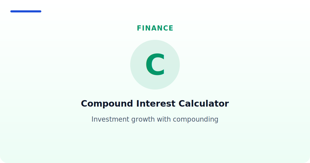 Compound Interest Calculator — Investment growth with compounding