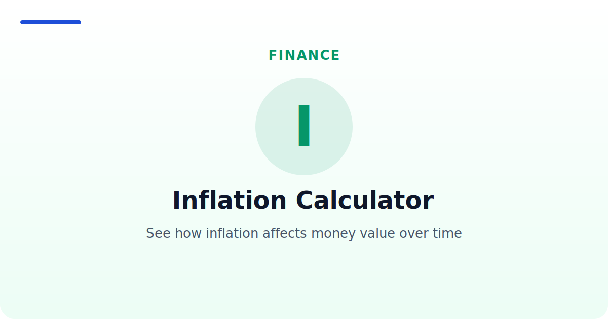 Inflation Calculator — See how inflation affects money value over time
