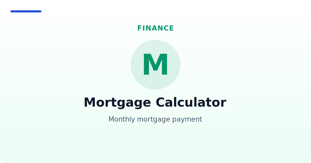 Mortgage Calculator — Monthly mortgage payment