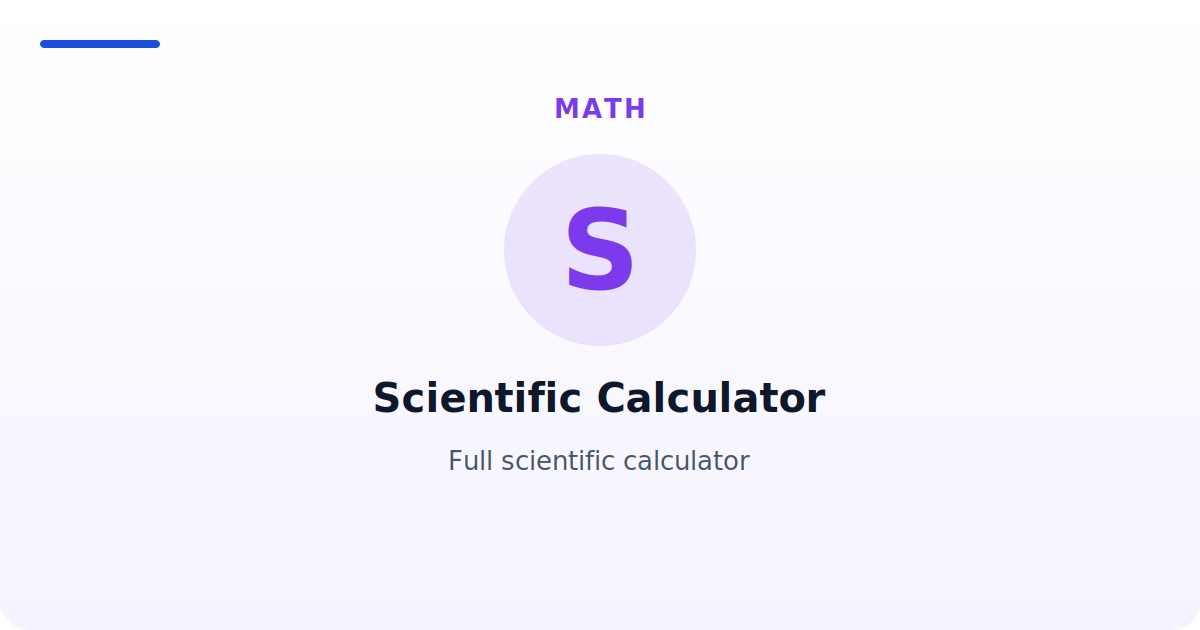 Scientific Calculator — Full scientific calculator